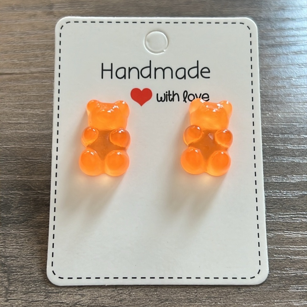 Handmade gummy bear earrings